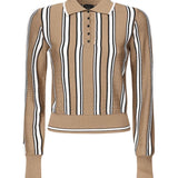 Maglia stile polo a righe 105809 A2UOL4Z PINKO 