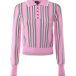 Maglia stile polo a righe 105809 A2UON3Z PINKO 
