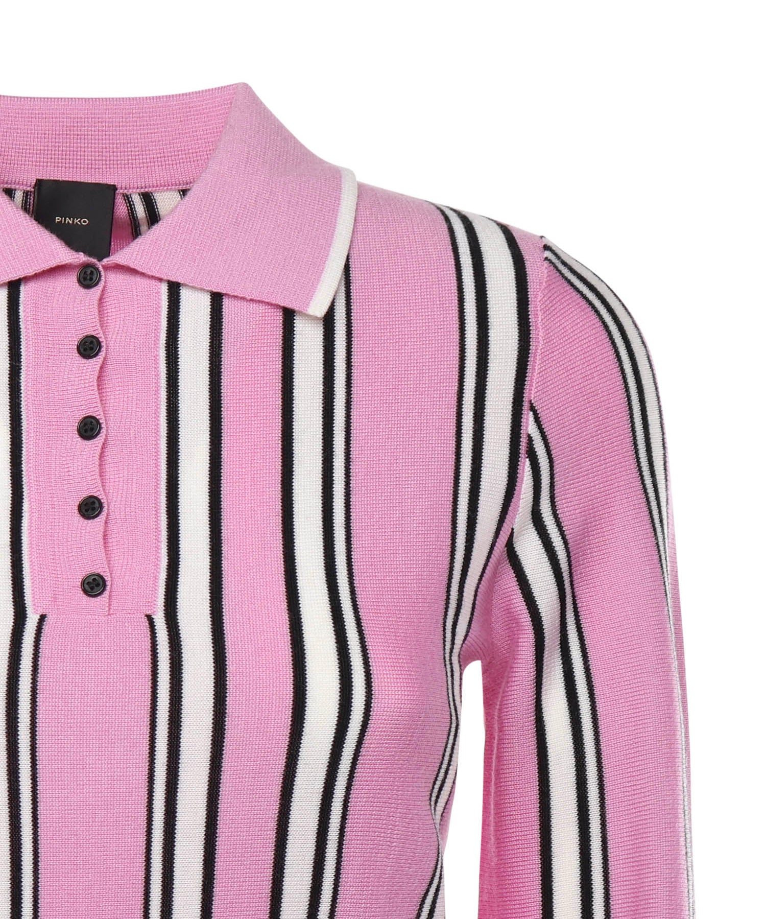 Maglia stile polo a righe 105809 A2UON3Z PINKO 