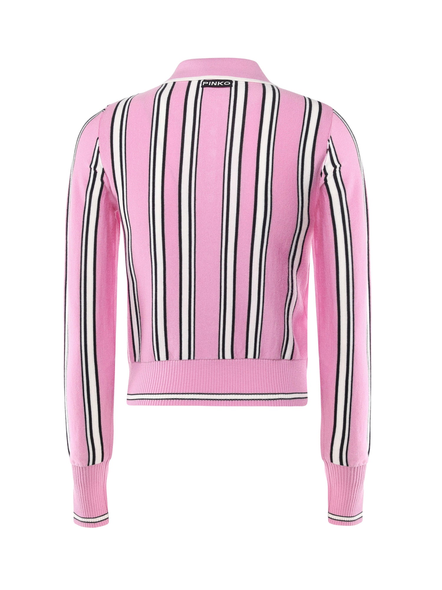 Maglia stile polo a righe 105809 A2UON3Z PINKO 