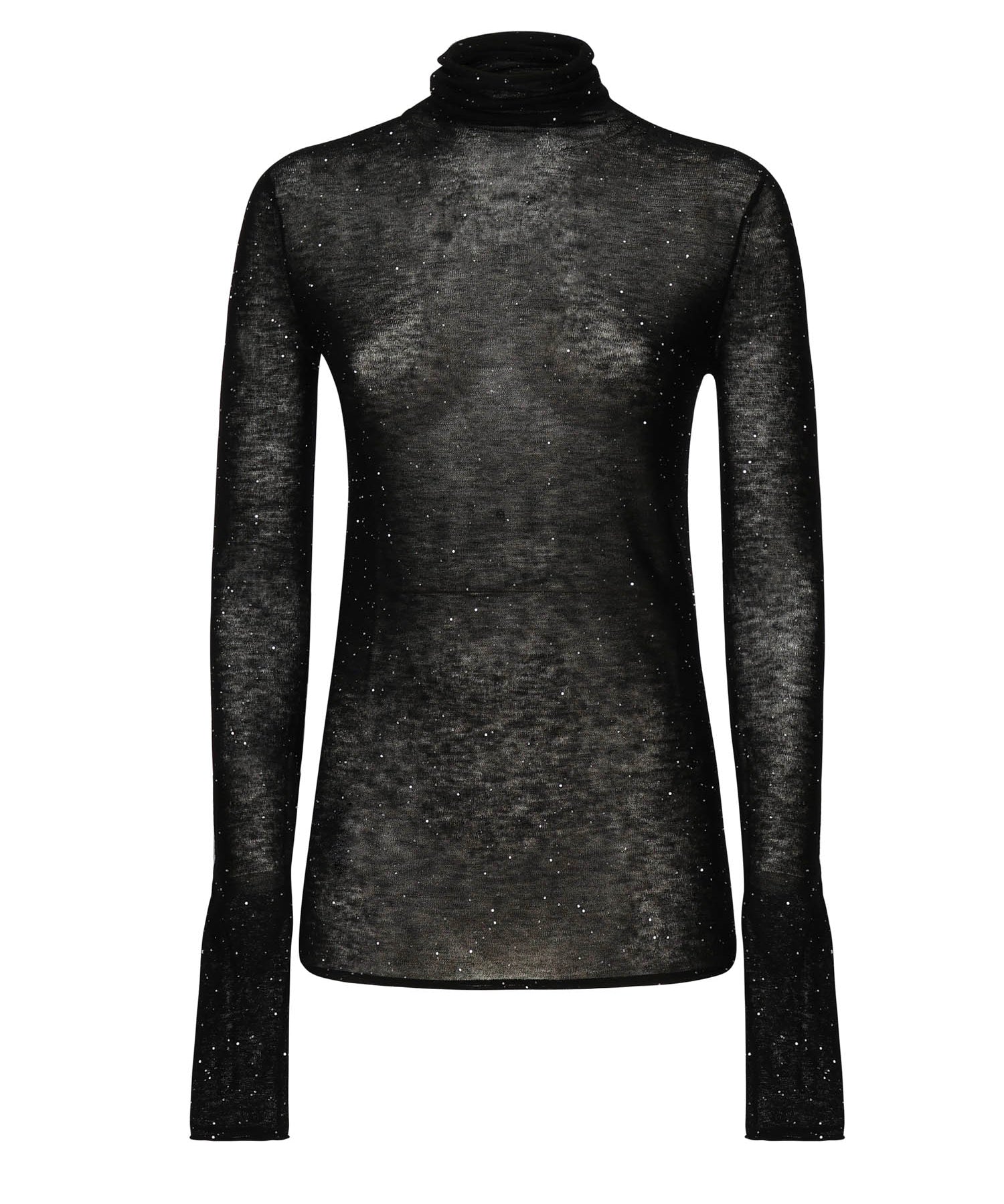 Maglia in lana con micro paillettes 105821 A2PMZ99 PINKO 