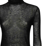 Maglia in lana con micro paillettes 105821 A2PMZ99 PINKO 