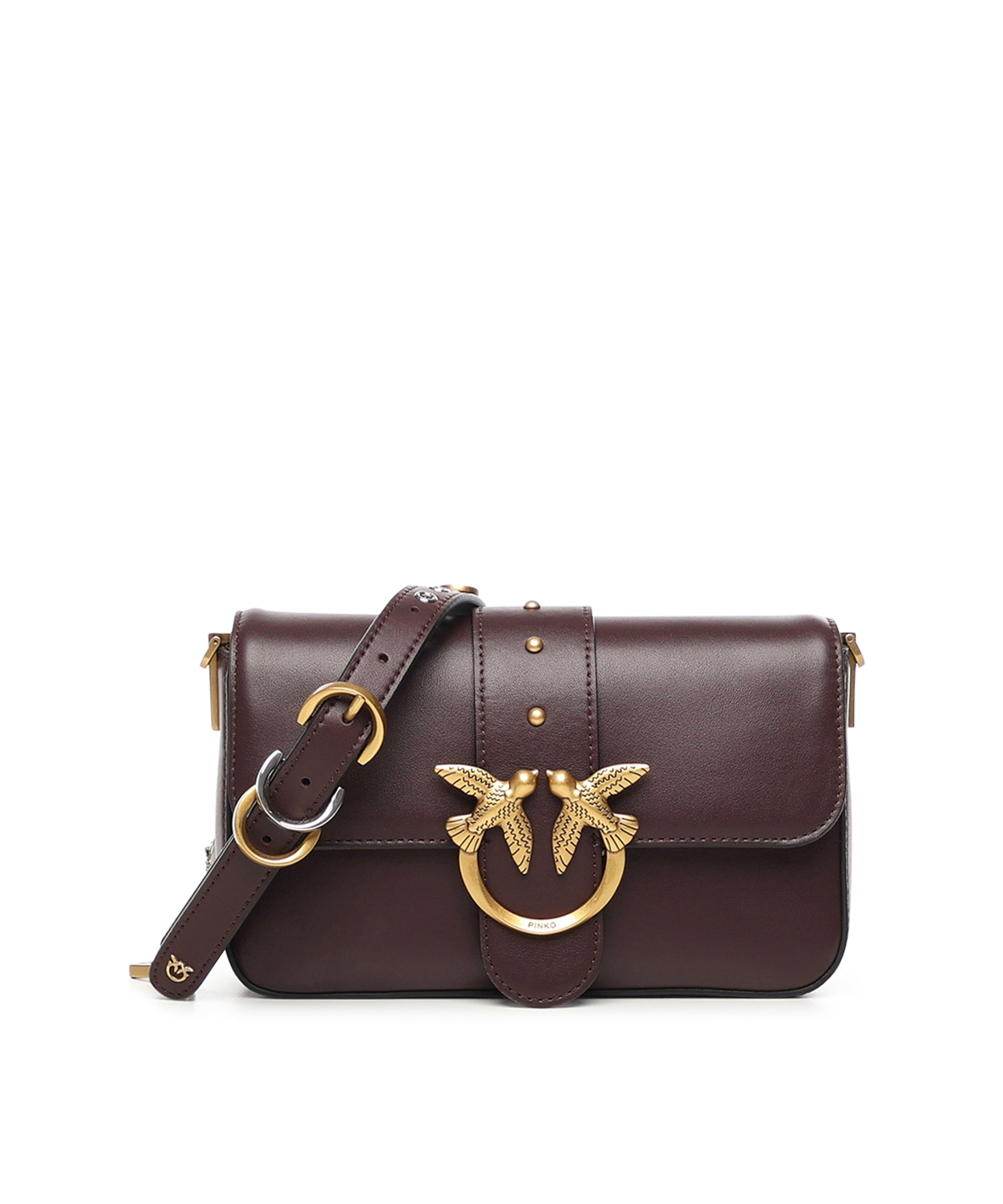 Borsa a spalla piccola Mini Love Bag Slouchy in pelle 105824 A0QOLA7Q PINKO 