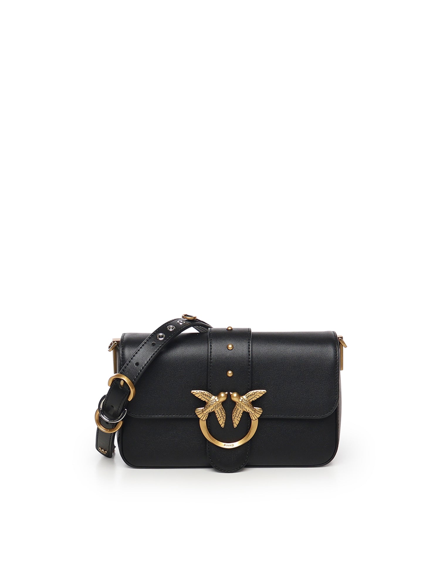 Borsa a spalla piccola Mini Love Bag Slouchy in pelle 105824 A0QOZ99Q PINKO 