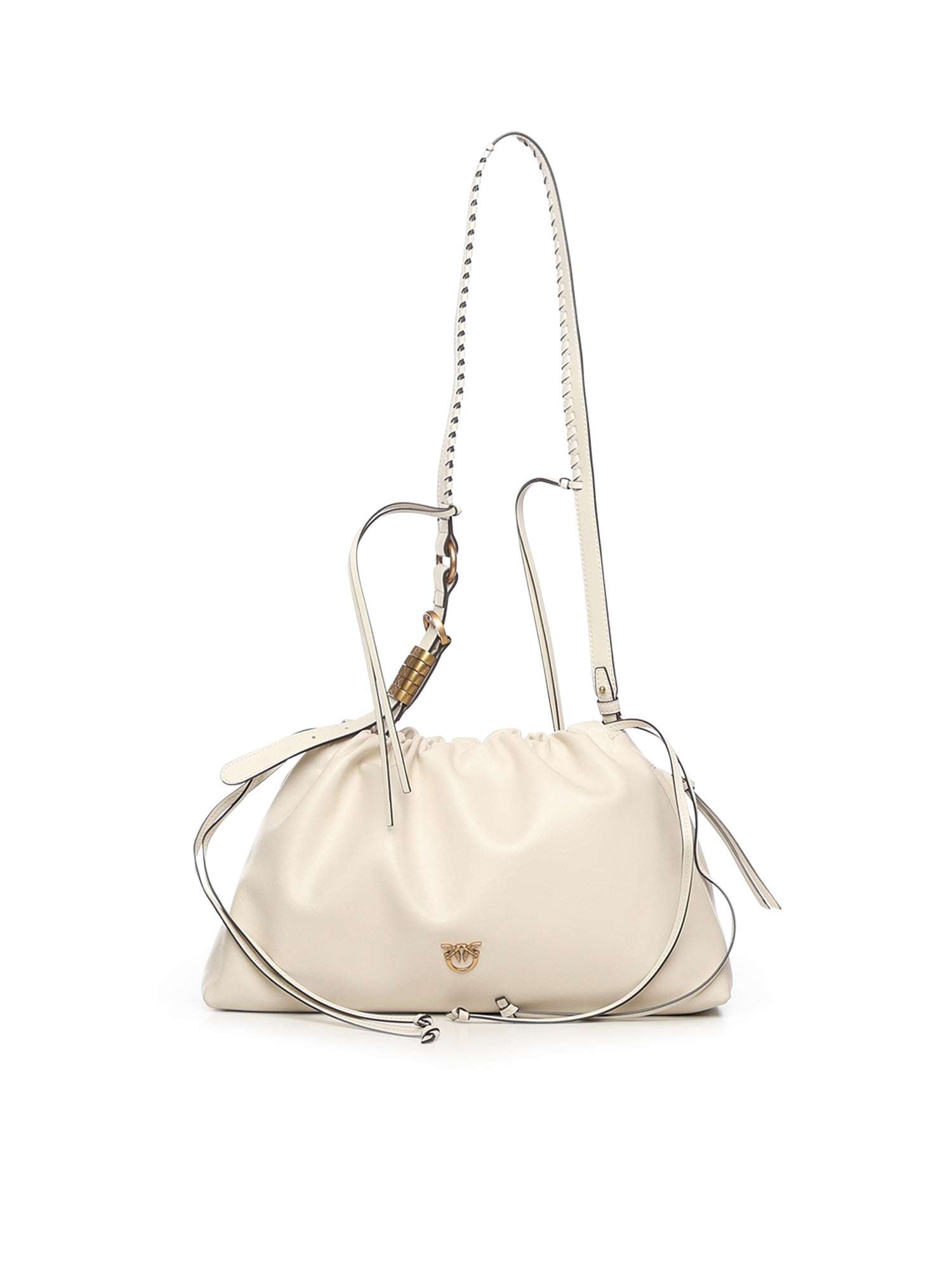 Borsa Clutch a spalla grande in pelle<BR/> 105825 A0QOZ14Q PINKO 