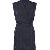 Abito corto smanicato in lana poly gessata 105829 A2QYEZ1 PINKO 