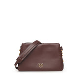 Borsa a tracolla Mini One, Two, Three Bag in pelle<BR/> 105883 A0QOLA7Q PINKO 