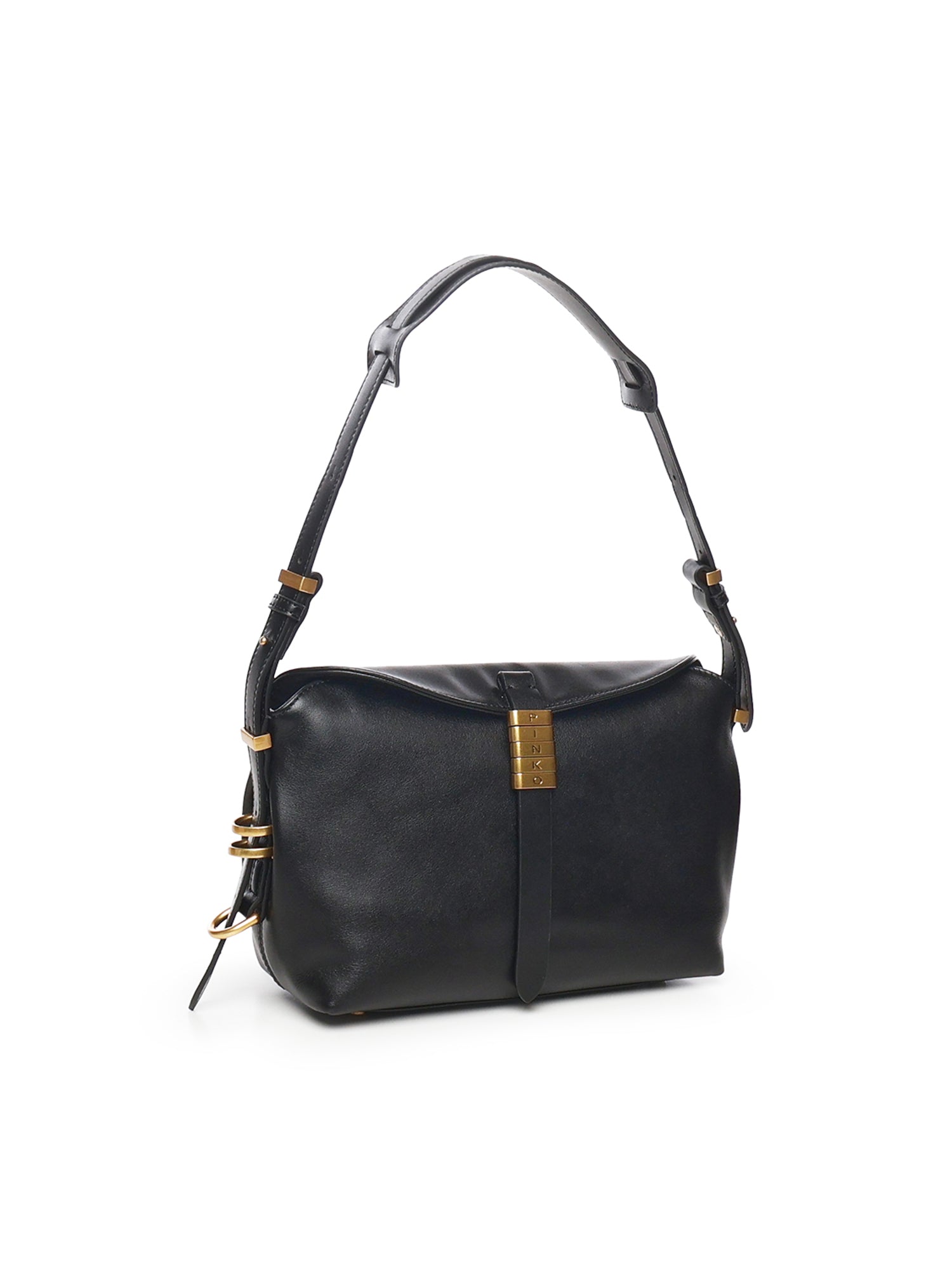 Borsa a spalla piccola Saddle Horizontal in pelle<BR/> 105895 A1ZXZ99Q PINKO 
