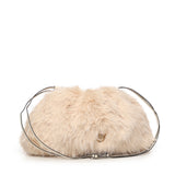 Maxi clutch in eco-pelliccia con logo<BR/> 105909 A2VZC50Q PINKO 