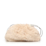 Maxi clutch in eco-pelliccia con logo<BR/> 105909 A2VZC50Q PINKO 