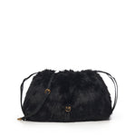 Maxi clutch in eco-pelliccia con logo 105909 A2VZZ99Q PINKO 