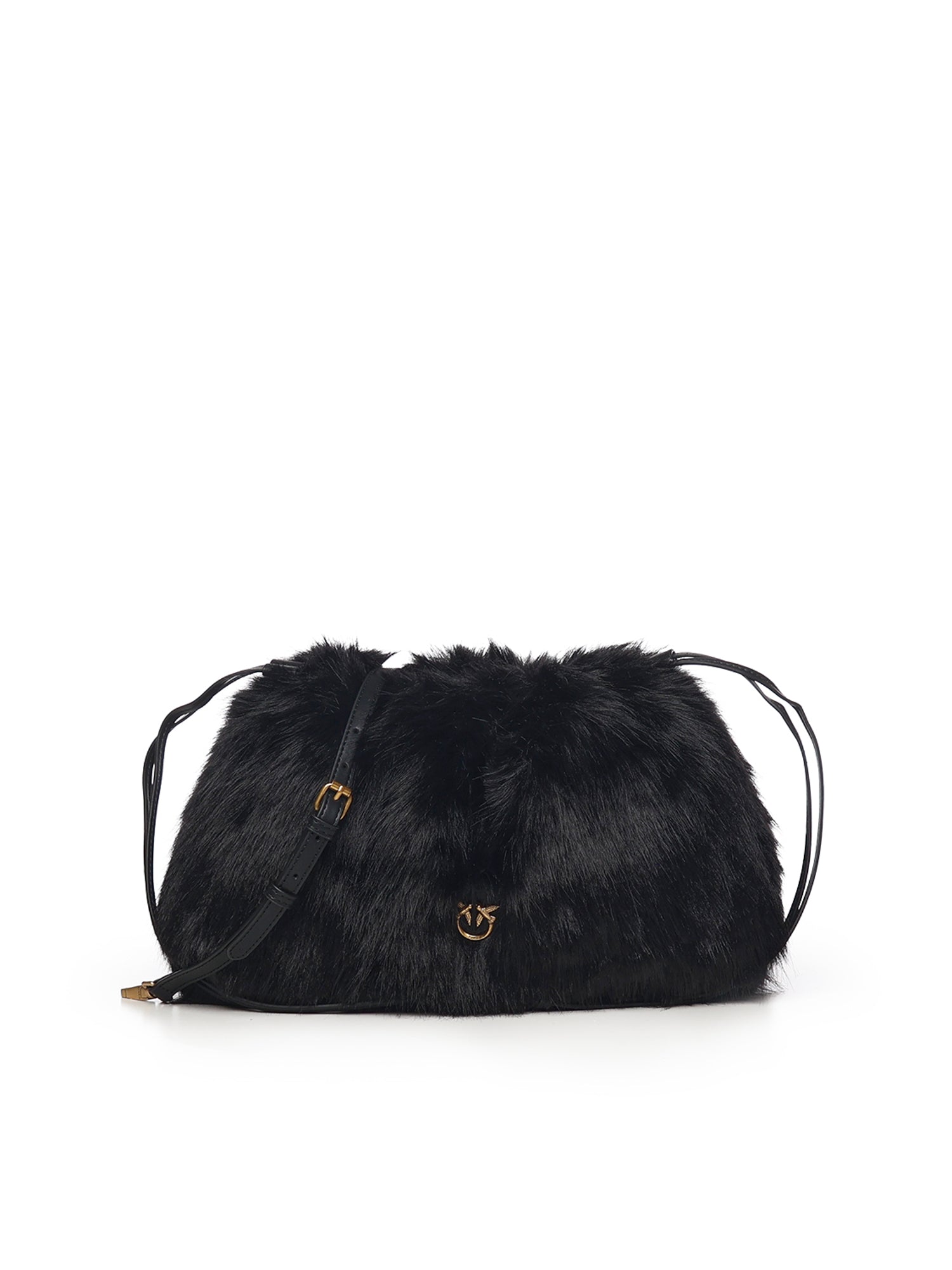 Maxi clutch in eco-pelliccia con logo 105909 A2VZZ99Q PINKO 