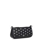 Borsa a spalla piccola Half Moon Horizontal in pelle con strass 105914 A2XQZ99N PINKO 