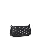 Borsa a spalla piccola Half Moon Horizontal in pelle con strass 105914 A2XQZ99N PINKO 