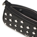 Borsa a spalla piccola Half Moon Horizontal in pelle con strass 105914 A2XQZ99N PINKO 