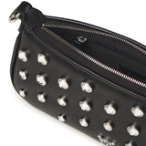 Borsa a spalla piccola Half Moon Horizontal in pelle con strass 105914 A2XQZ99N PINKO 