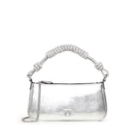Mini bag Half Moon Horizontal in pelle laminata con strass 105915 A2WDZZFN PINKO 