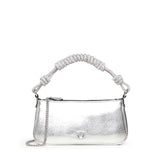 Mini bag Half Moon Horizontal in pelle laminata con strass 105915 A2WDZZFN PINKO 