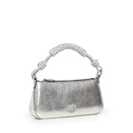 Mini bag Half Moon Horizontal in pelle laminata con strass 105915 A2WDZZFN PINKO 