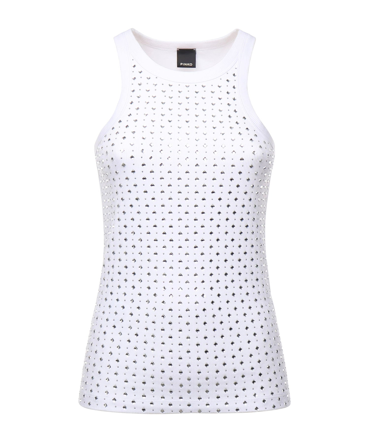 Canotta con strass e borchie<BR/><BR/> 105928 A2XYZ04 PINKO 