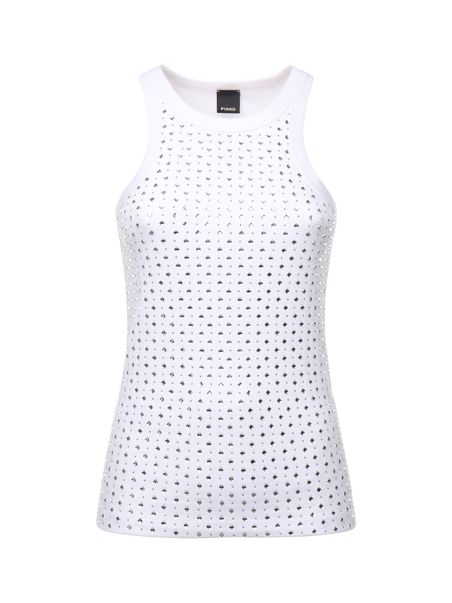 Canotta con strass e borchie<BR/><BR/> 105928 A2XYZ04 PINKO 