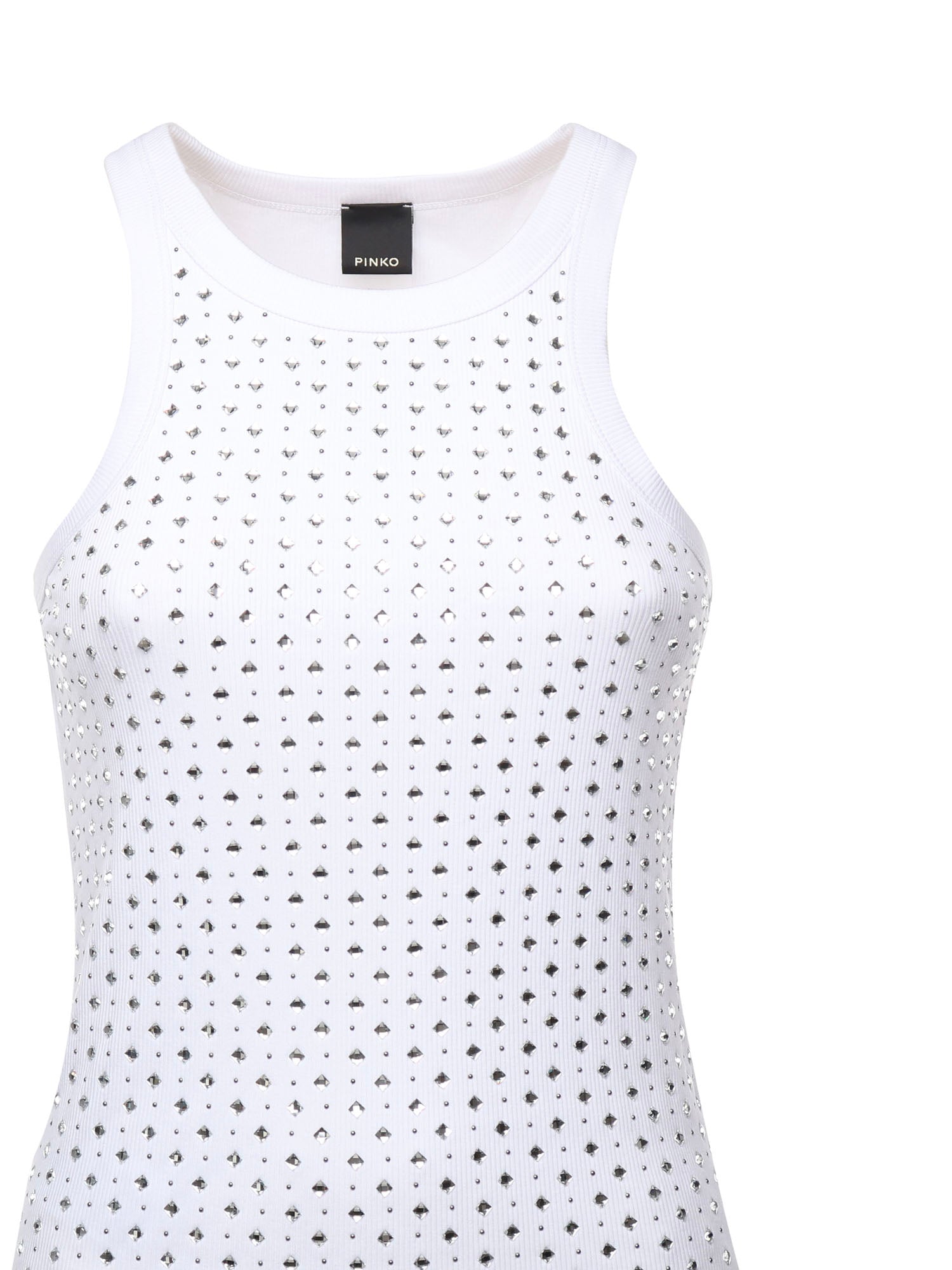 Canotta con strass e borchie<BR/><BR/> 105928 A2XYZ04 PINKO 