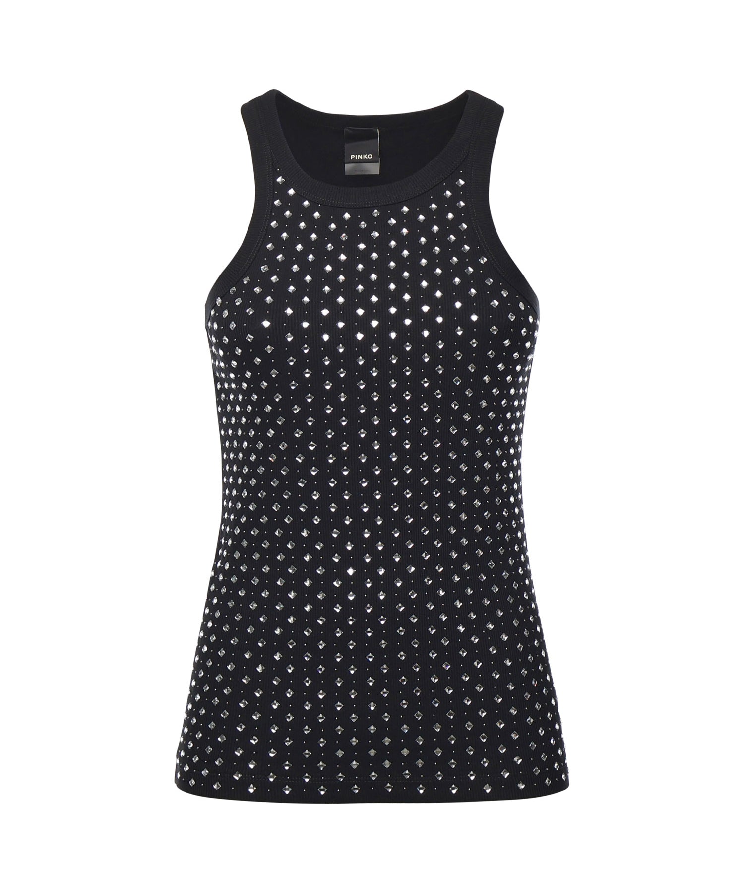 Canotta con strass e borchie<BR/> 105928 A2XYZ99 PINKO 