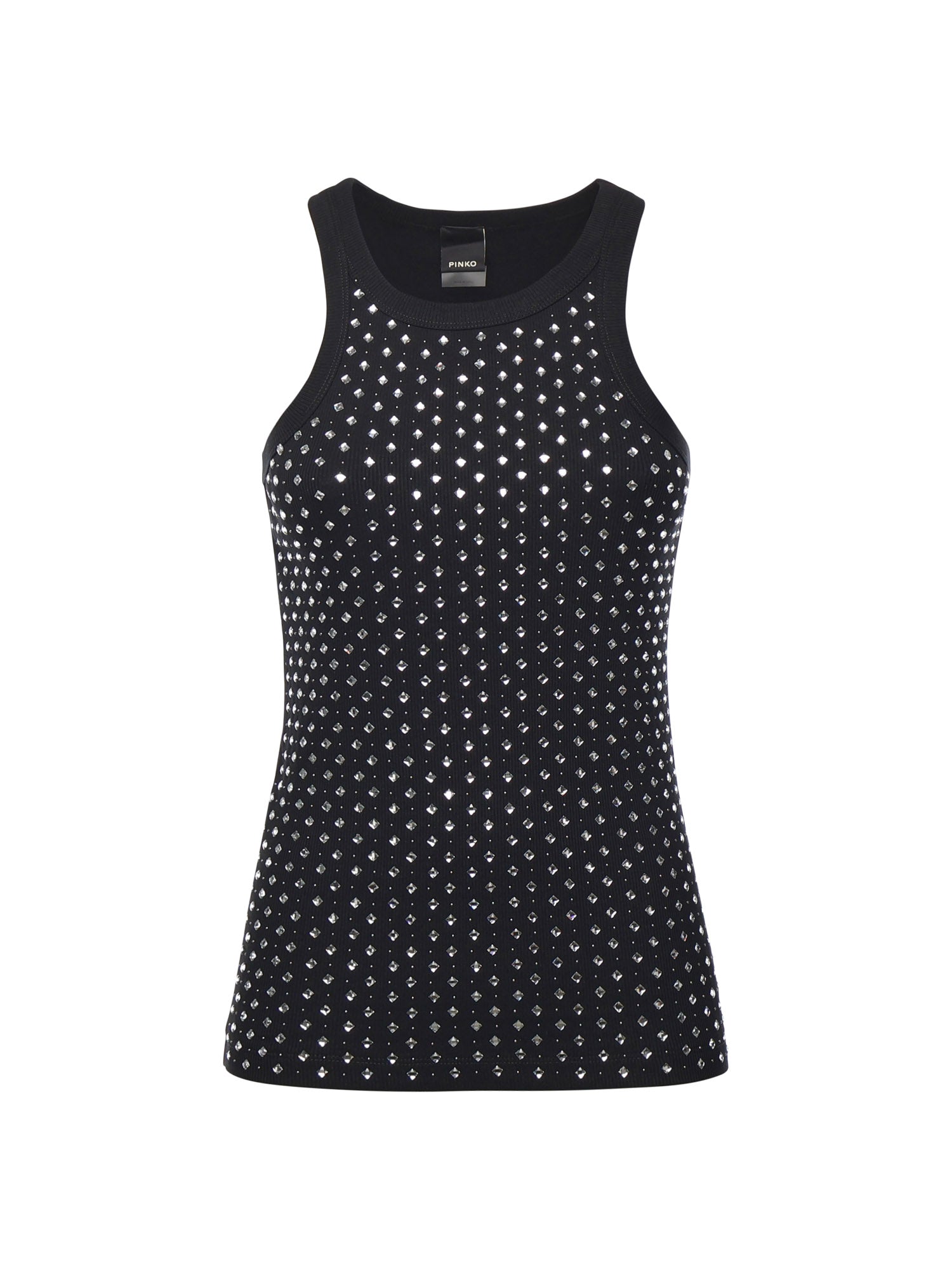 Canotta con strass e borchie<BR/> 105928 A2XYZ99 PINKO 