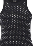 Canotta con strass e borchie<BR/> 105928 A2XYZ99 PINKO 