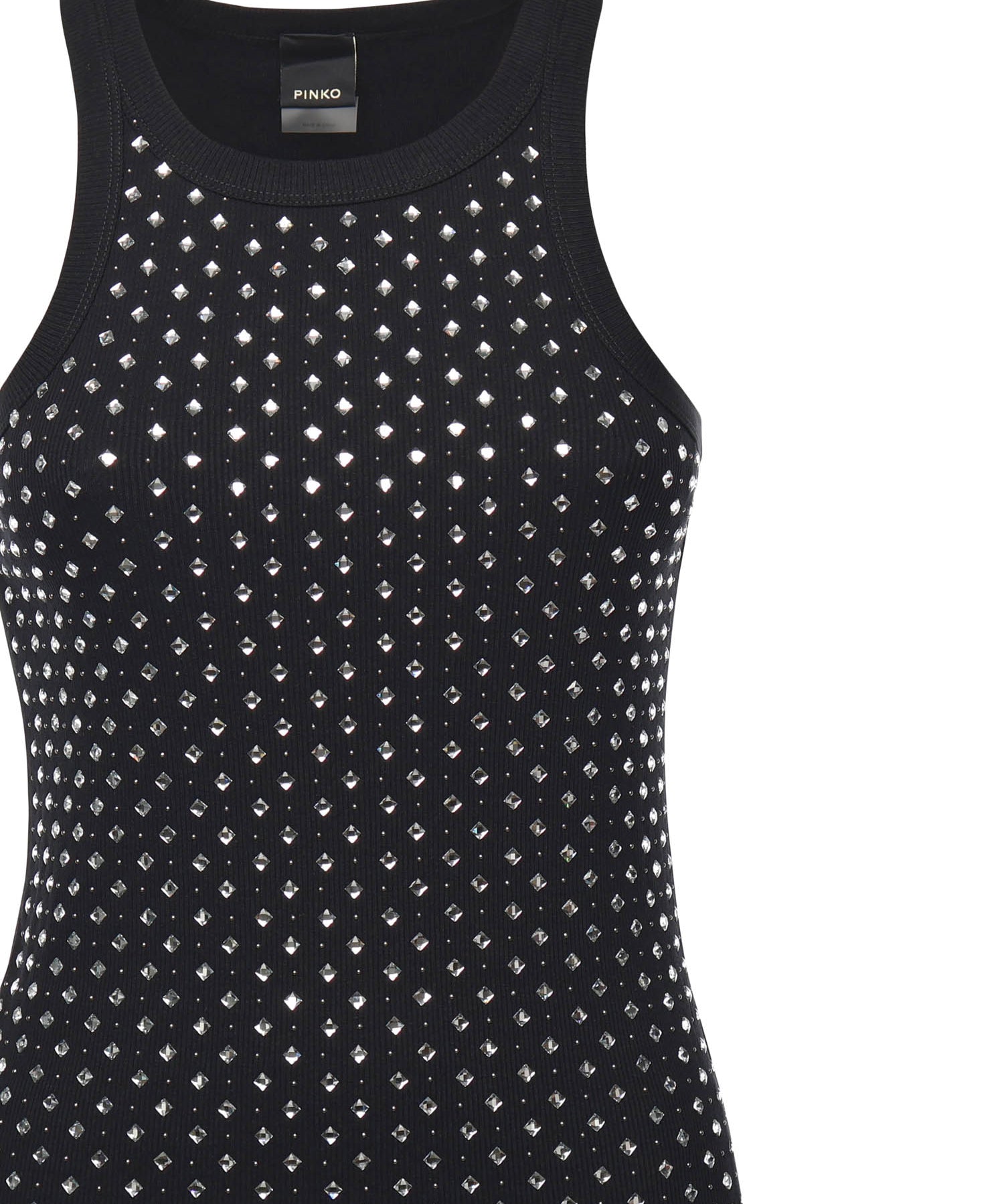 Canotta con strass e borchie<BR/> 105928 A2XYZ99 PINKO 