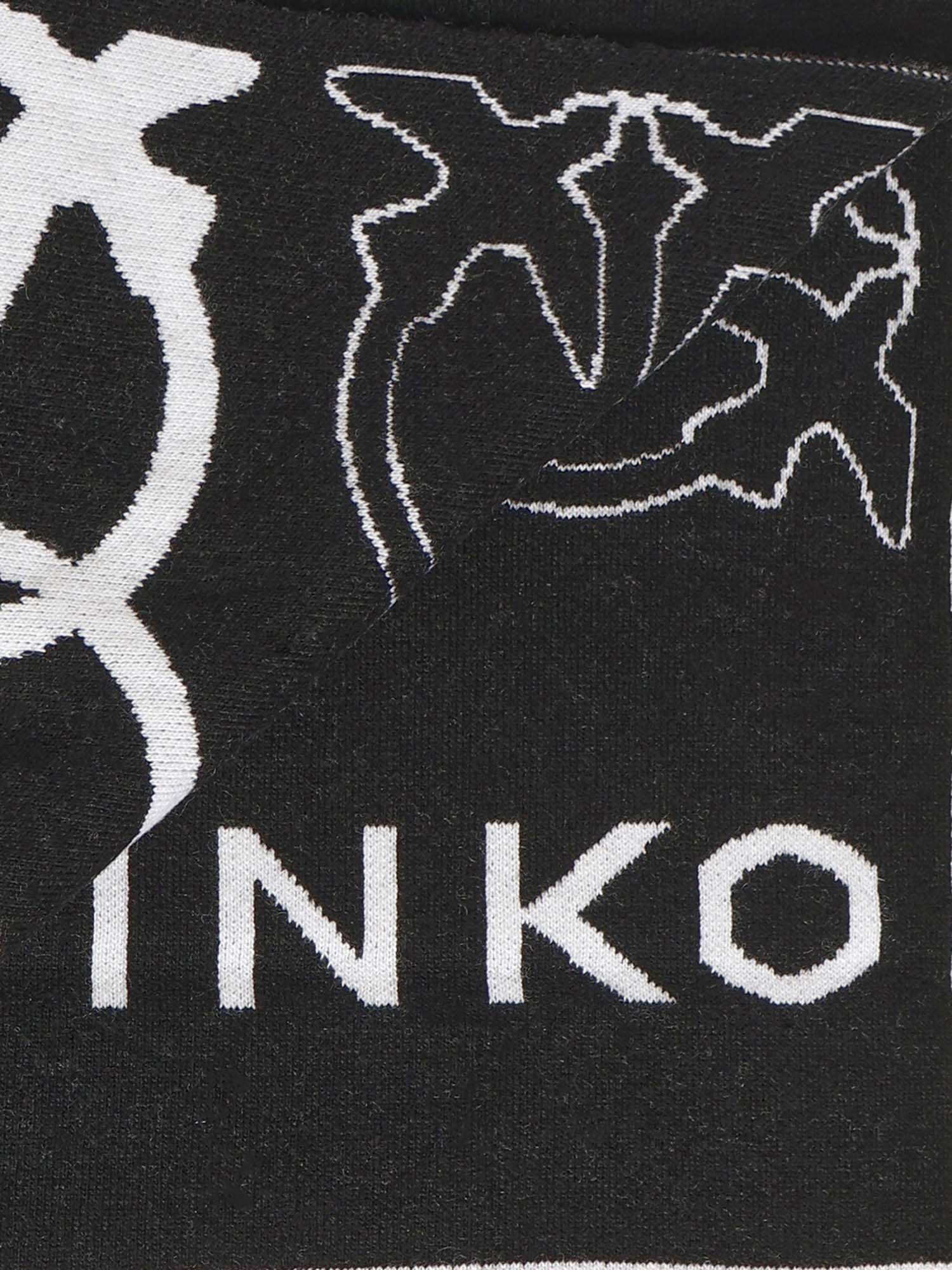 Sciarpa con logo Love Birds jacquard 105992 A2YOZZ2 PINKO 