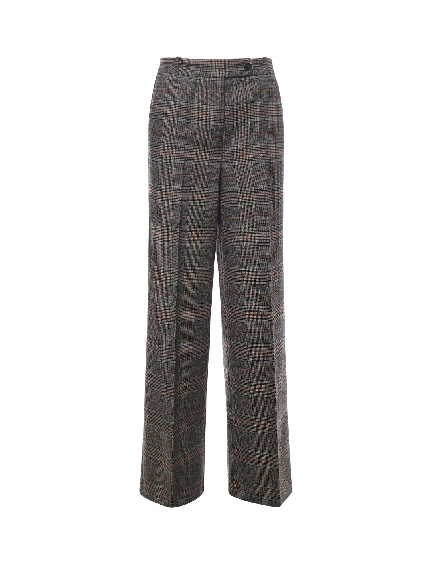 Pantaloni ampi con disegno check 106064 A2ZZPIP PINKO 