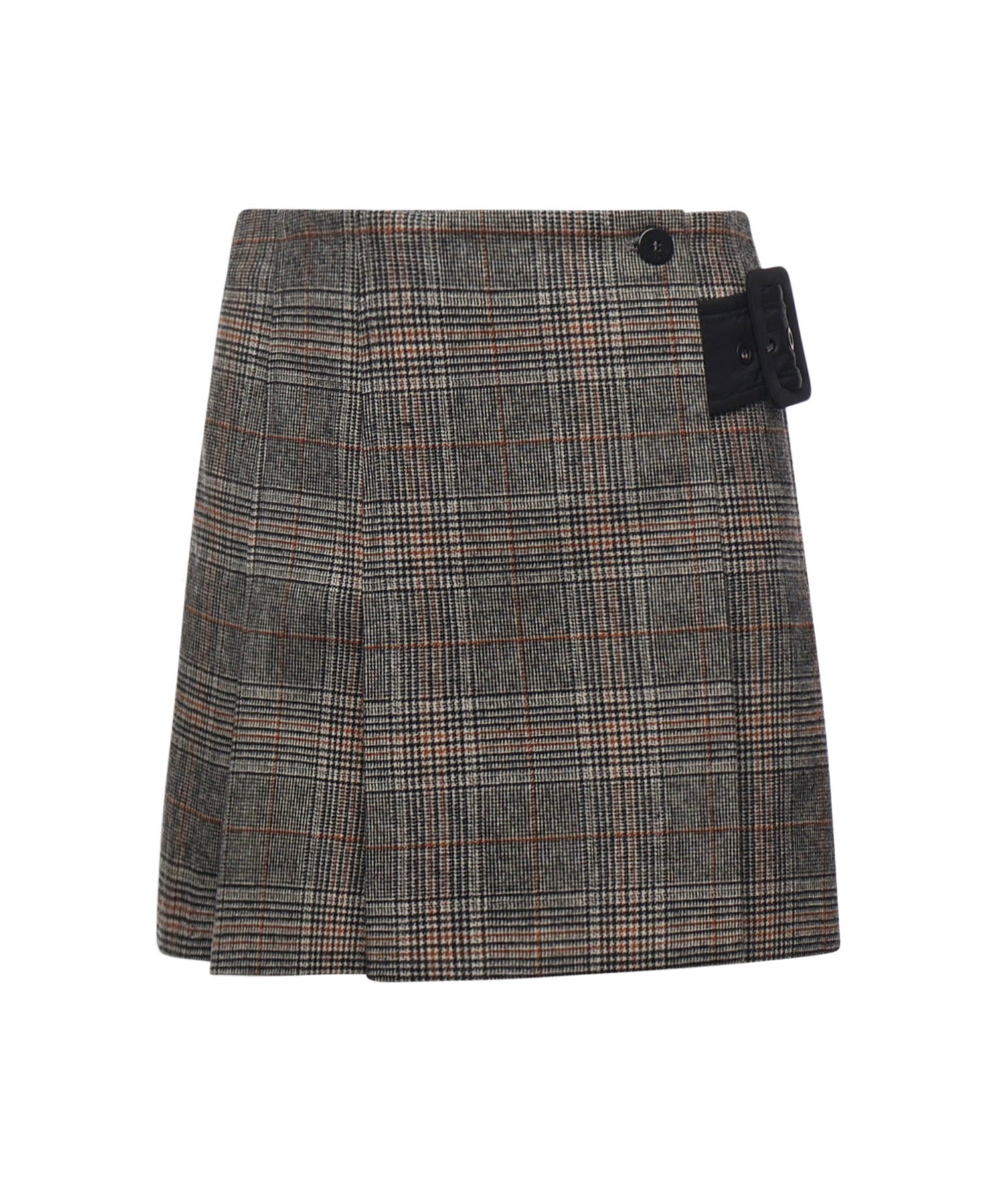 Minigonna consolata in check 106076 A2ZZPIP PINKO 
