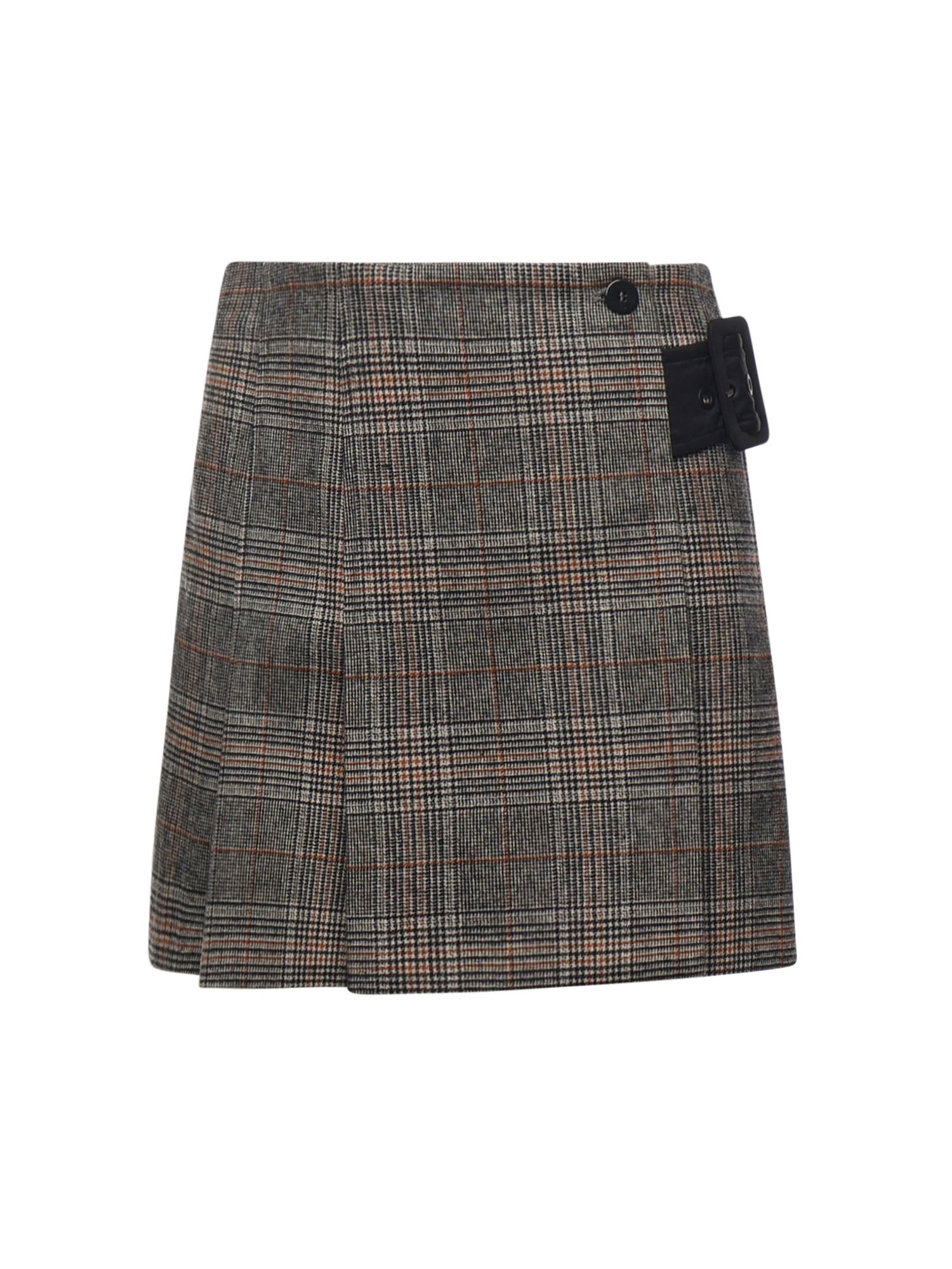 Minigonna consolata in check 106076 A2ZZPIP PINKO 