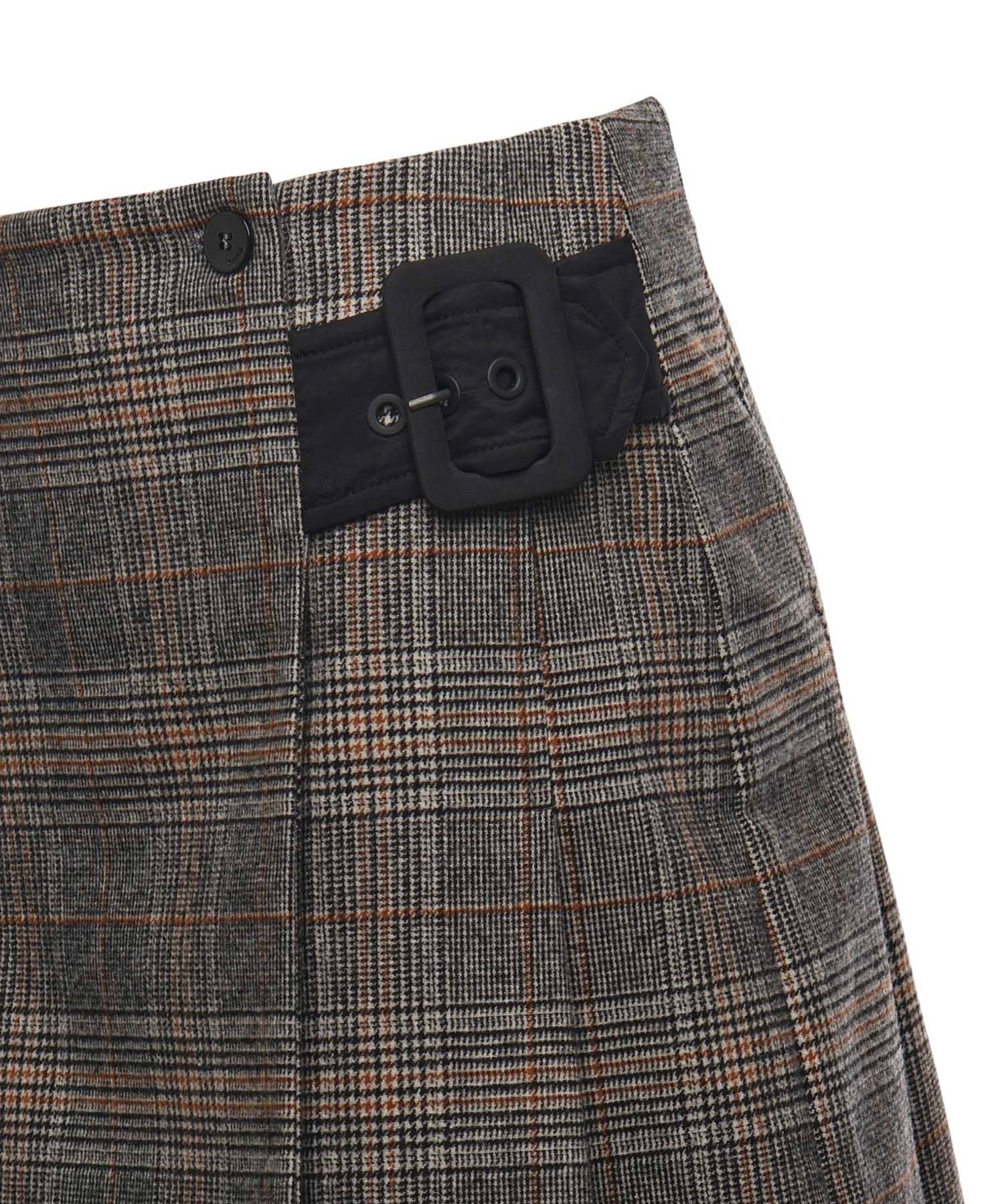 Minigonna consolata in check 106076 A2ZZPIP PINKO 
