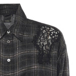 Camicia a quadri con pizzo 106109 A30DIK1 PINKO 