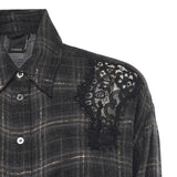 Camicia a quadri con pizzo 106109 A30DIK1 PINKO 