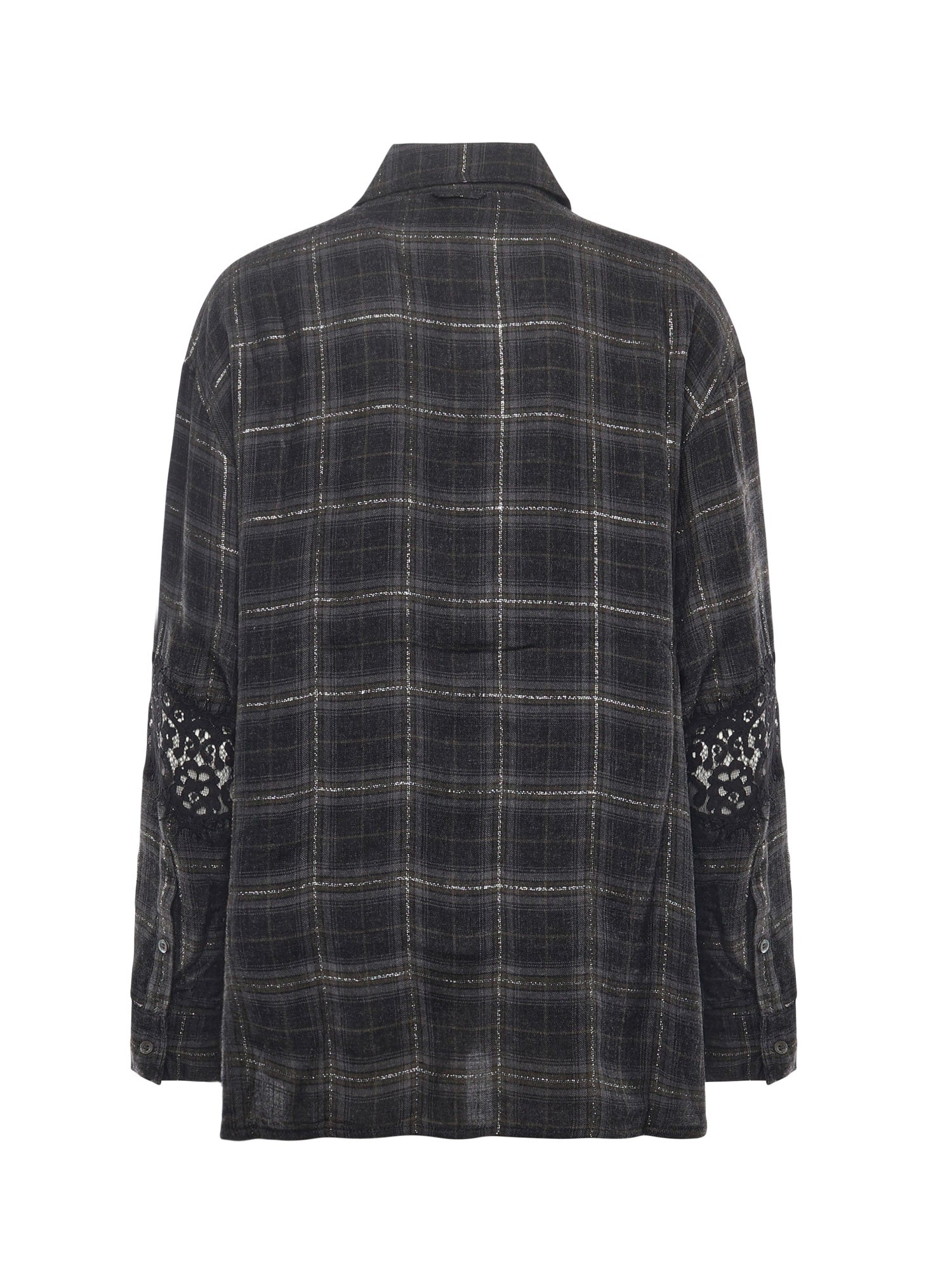 Camicia a quadri con pizzo 106109 A30DIK1 PINKO 