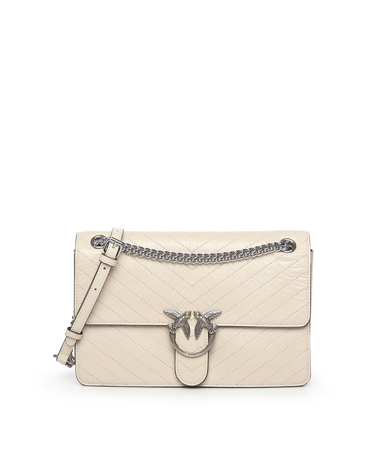 Borsa Love Bag One in pelle chevron 106174 A2JCZ14E PINKO 