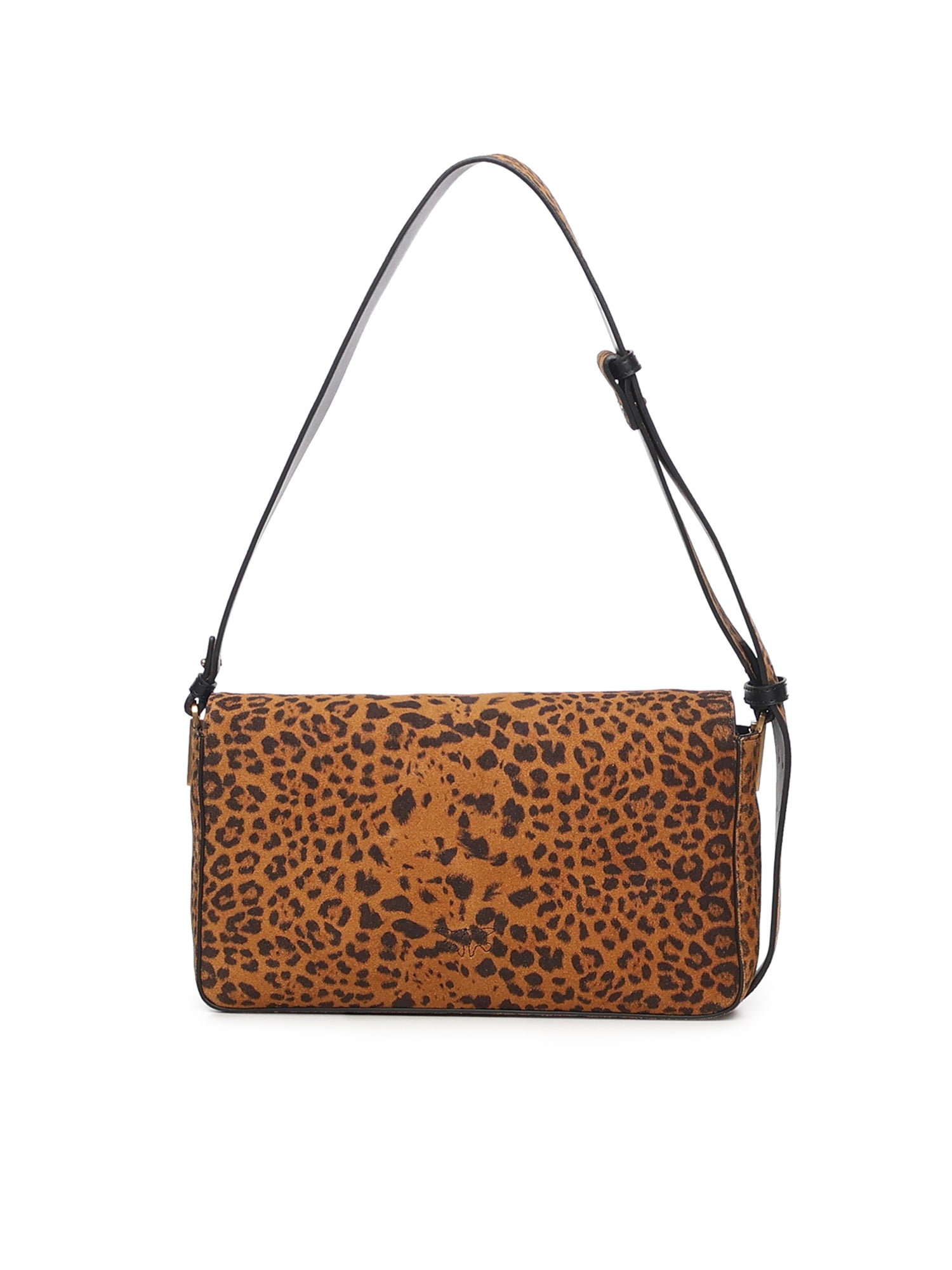 Borsa a spalla media Love Bag One Slouchy in suede leopardato 106243 A32AM35Q PINKO 