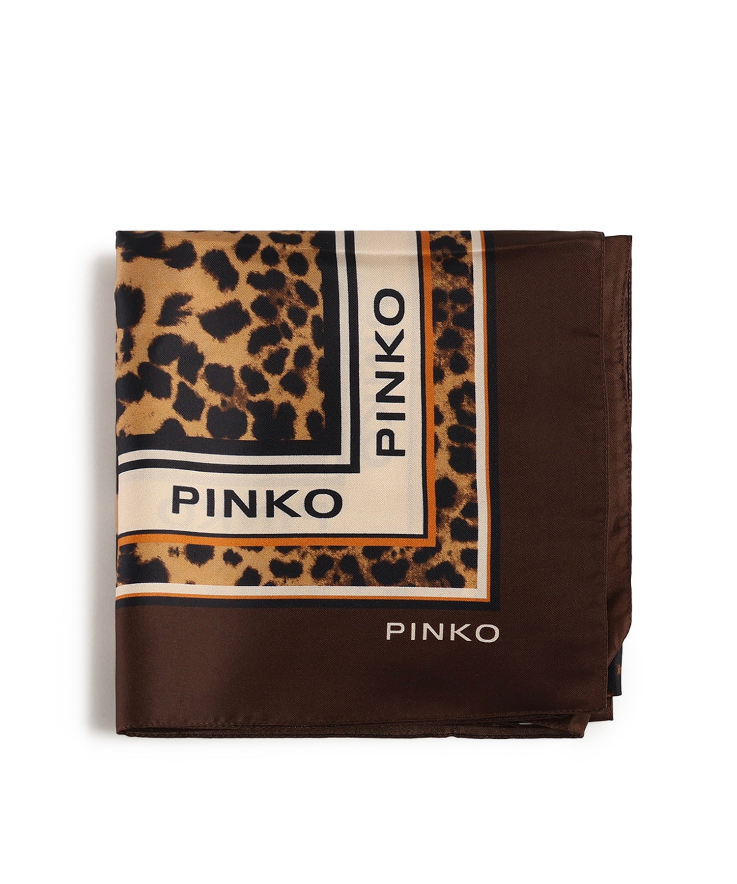 Foulard con stampa leopardata 106651 A38FL3Z PINKO 