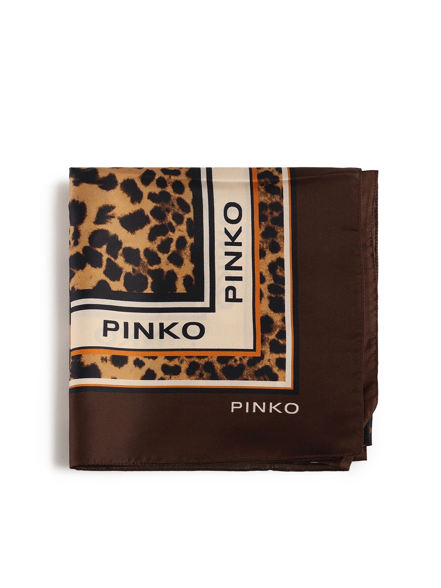 Foulard con stampa leopardata 106651 A38FL3Z PINKO 