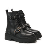 Anfibi in pelle con logo<BR/> SD0407 P087Z99 PINKO 
