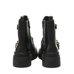 Anfibi in pelle con logo<BR/> SD0407 P087Z99 PINKO 