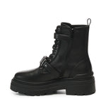 Anfibi in pelle con logo<BR/> SD0407 P087Z99 PINKO 