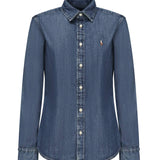 Camicia in denim con logo 211969458 001 POLO RALPH LAUREN 