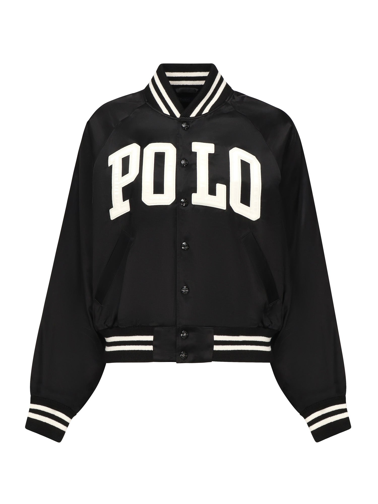 Bomber in raso con logo 211970985 001 POLO RALPH LAUREN 