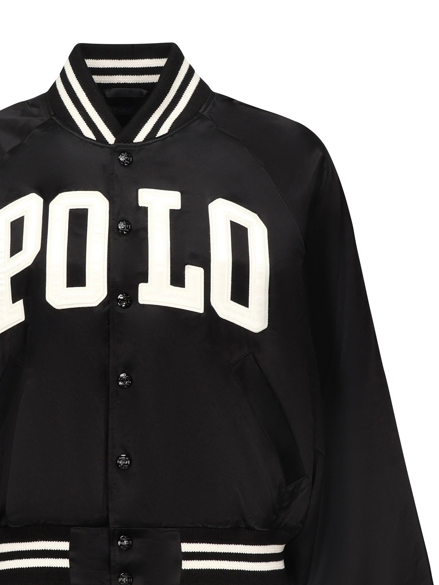 Bomber in raso con logo 211970985 001 POLO RALPH LAUREN 