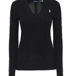 Maglia a trecce con scollo a V 211971866 005 POLO RALPH LAUREN 