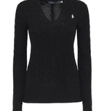 Maglia a trecce con scollo a V 211971866 005 POLO RALPH LAUREN 